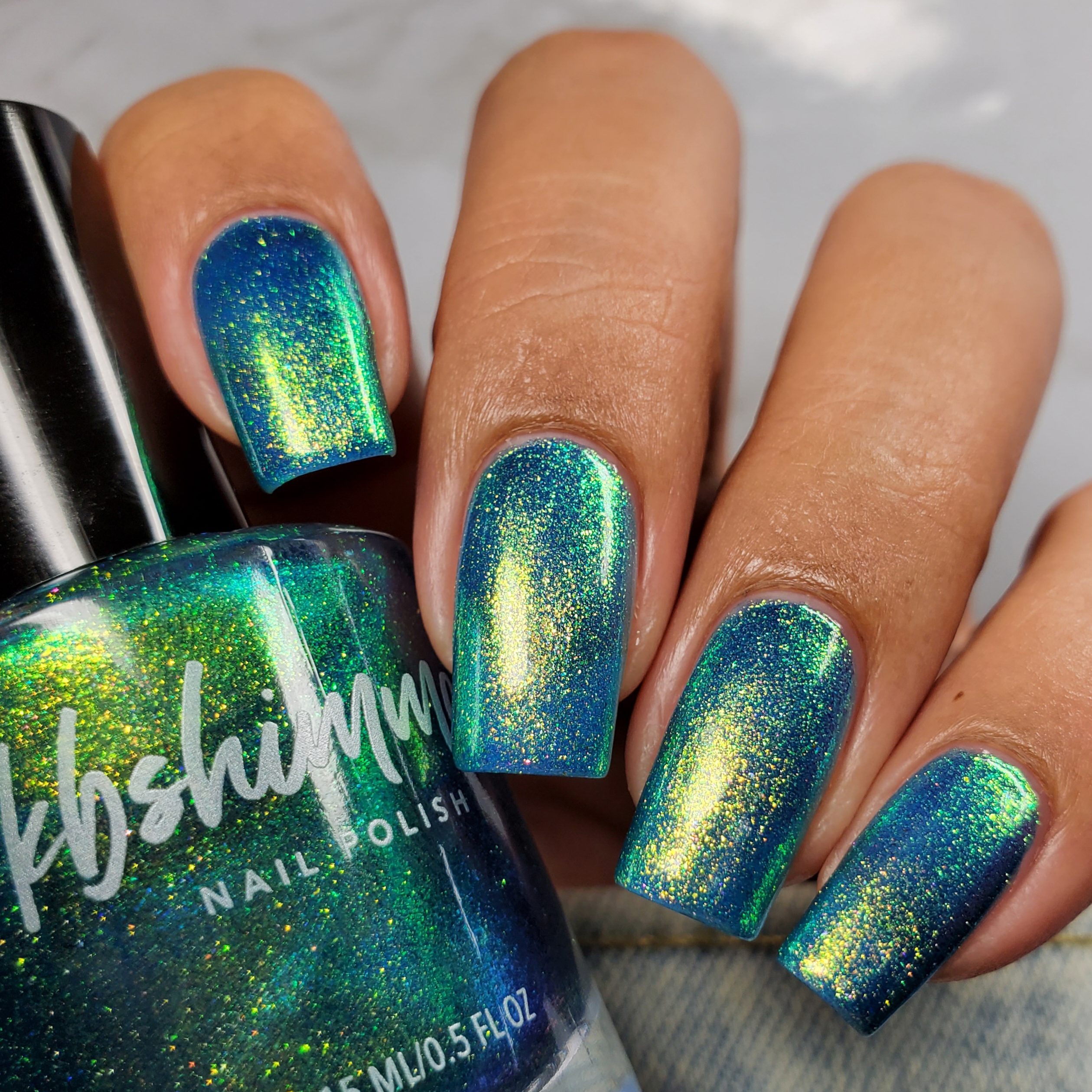Blue Glitter Nails by MargaritasNailz