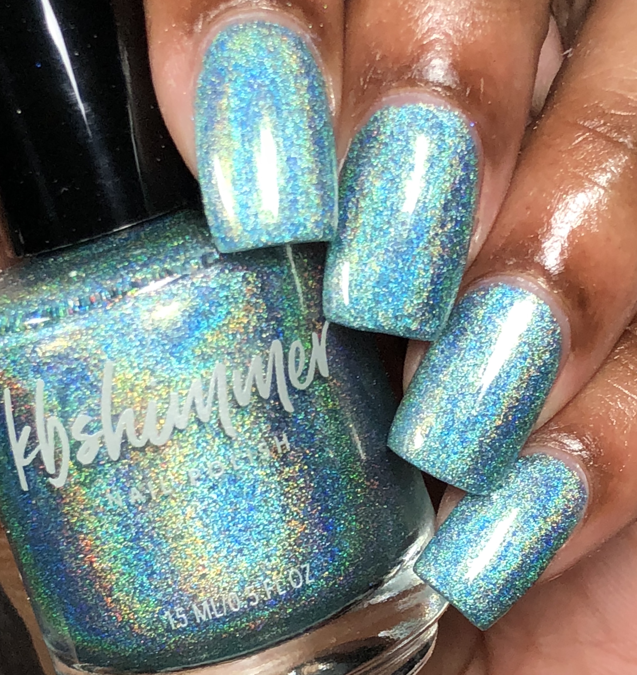 Don't Fear The Reefer Mint Green Linear Holographic Nail Polish