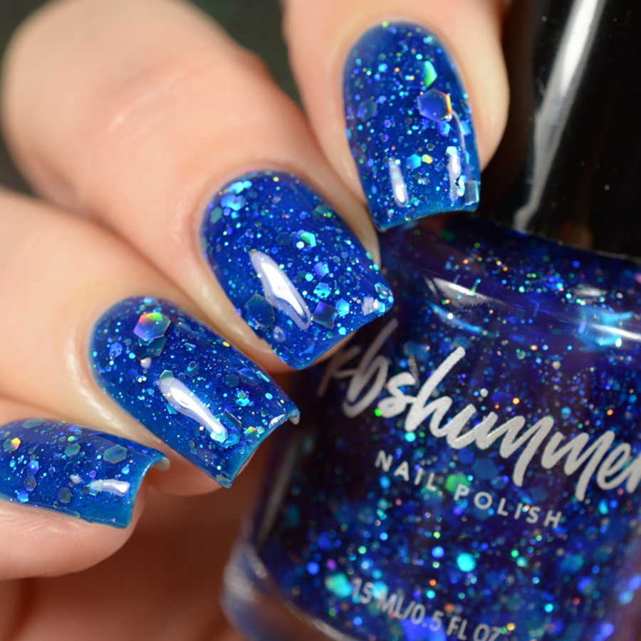 You Up  Deep Navy Blue Holographic Nail Polish by ILNP