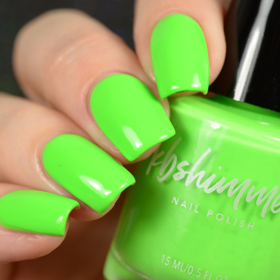 Kbshimmer Race Against Slime Neon Green Cream Nail Polish