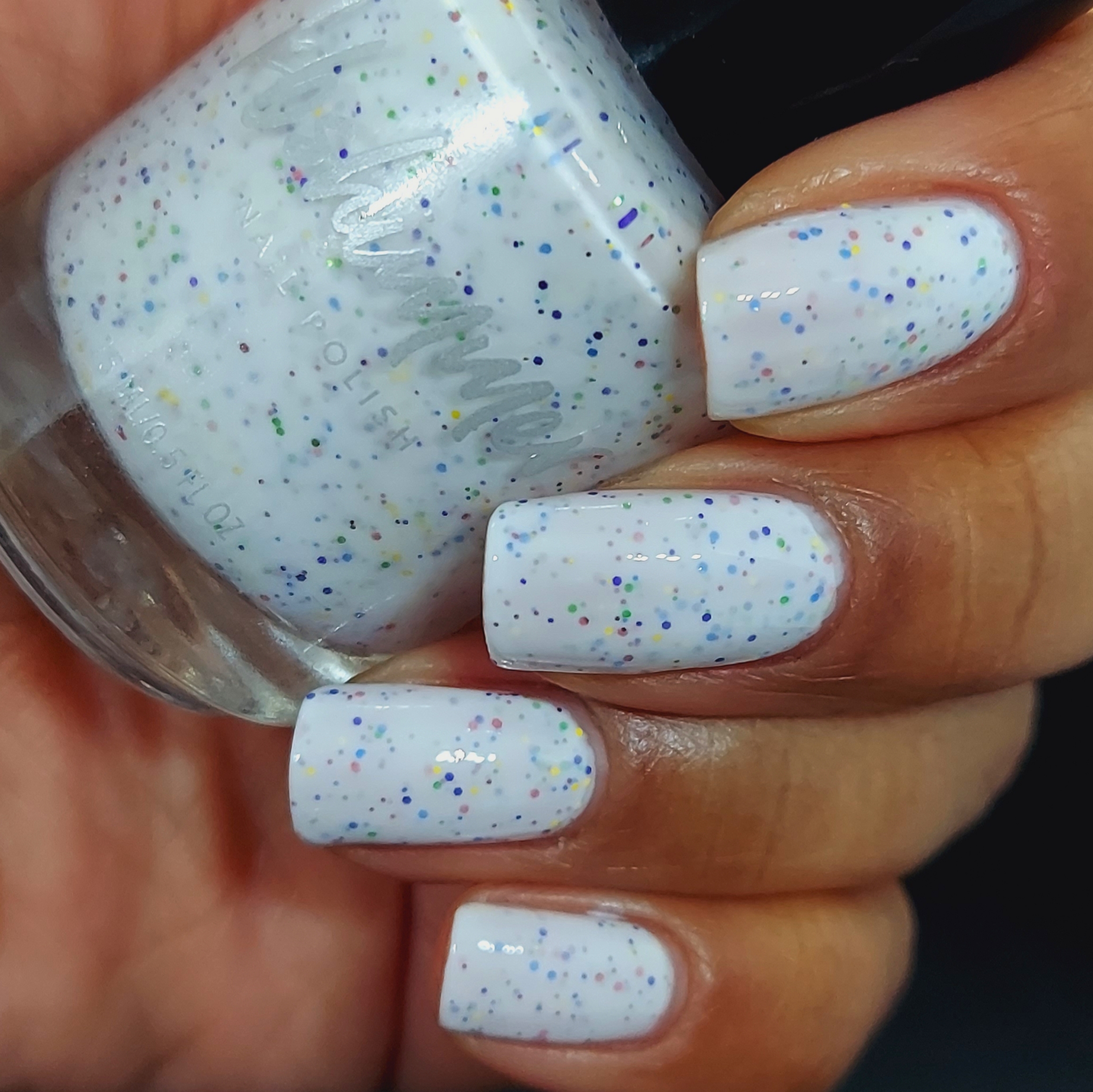 KBShimmer Spring Theory White Crelly Glitter Nail Polish