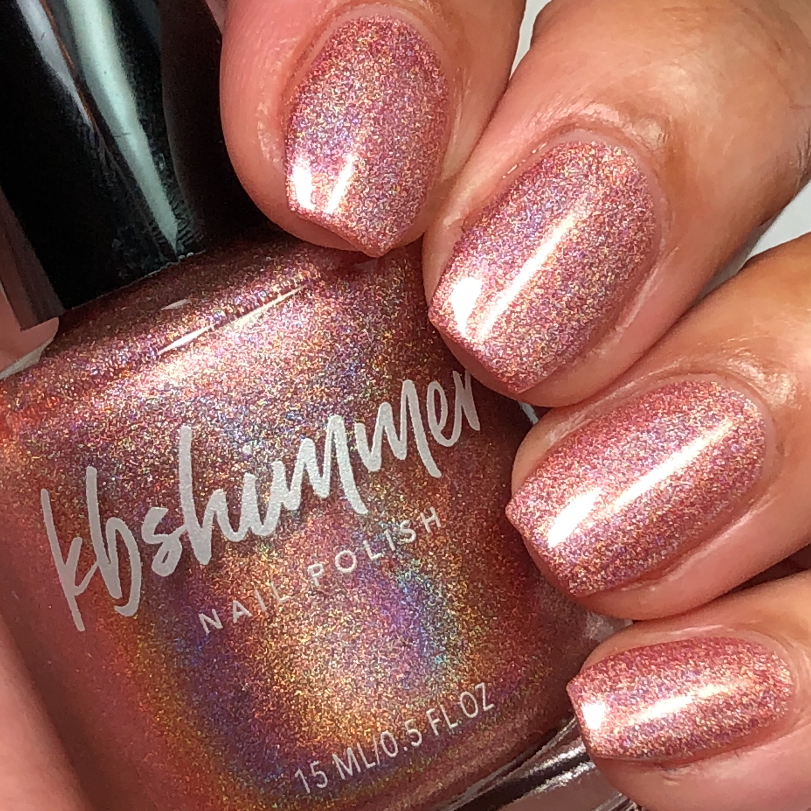 Stop And Smell The Rosé Linear Holographic Polish By KBShimmer