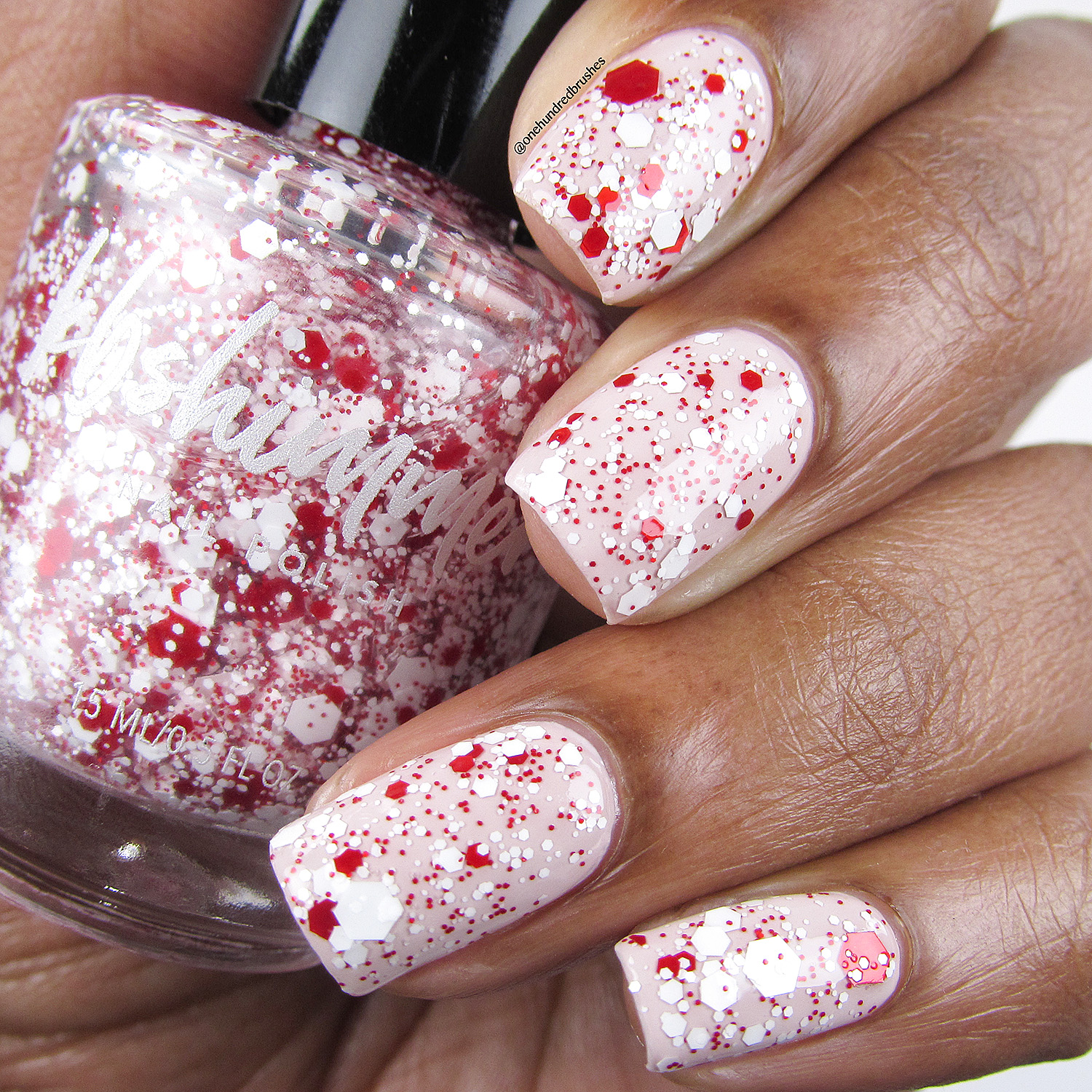 Candy Cane Crush Glitter Polish Topper