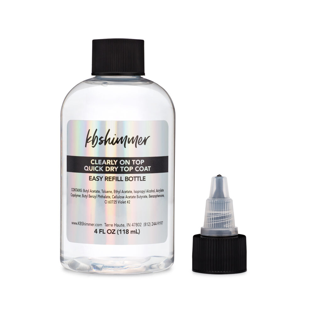 Clearly On Top Quick Dry Top Coat 4 OZ Refill