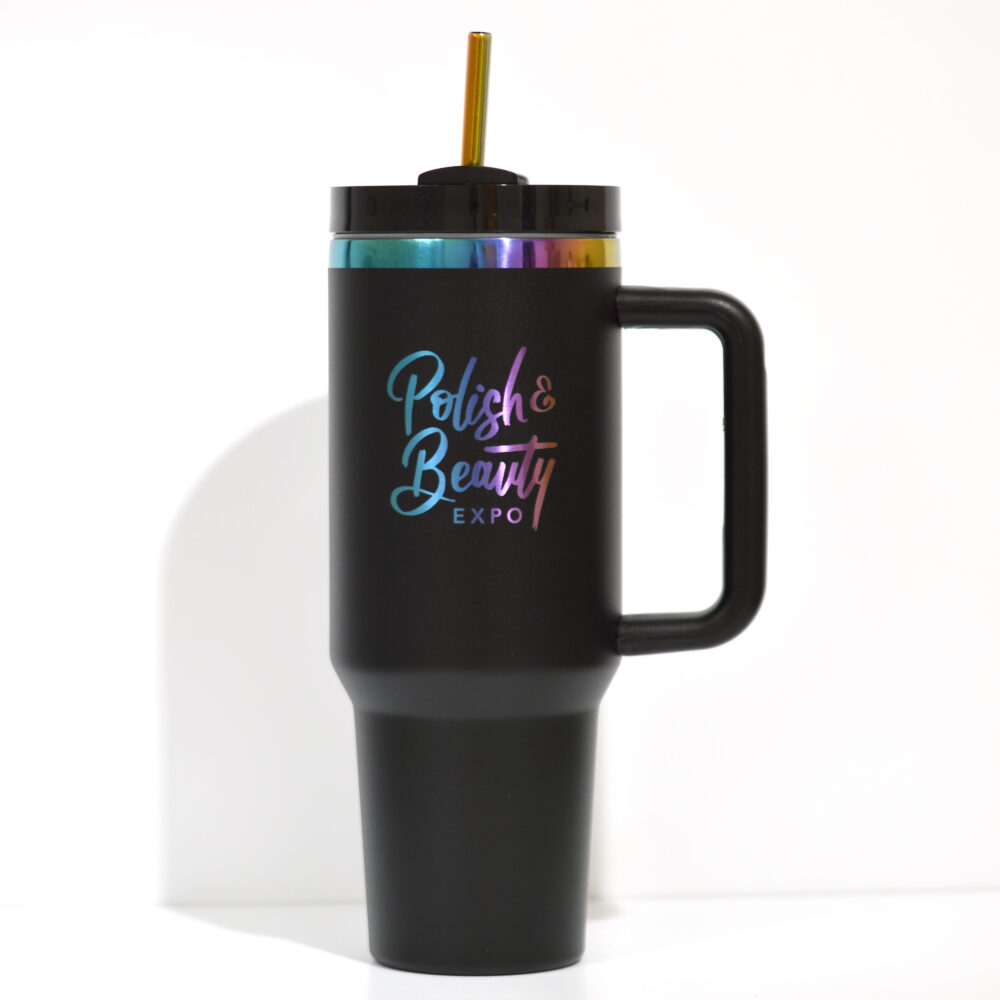 Polish & Beauty Expo Black Rainbow 40 oz Stainless Steel Tumber
