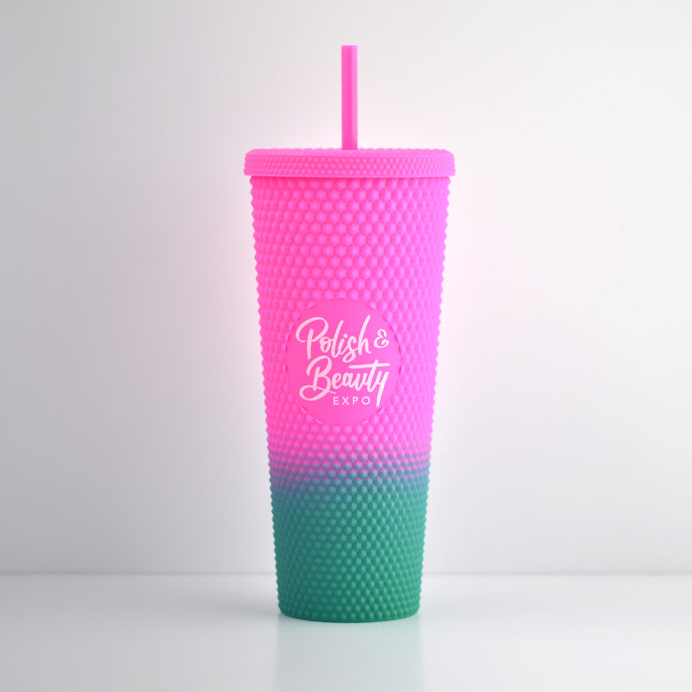 Pink Teal 24 Oz Tumbler
