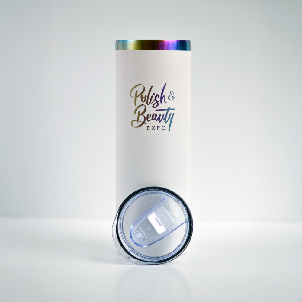 White 20 Oz Rainbow Tumbler