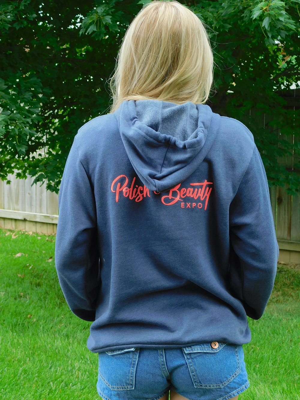 2026 Heathered Navy Polish & Beauty Expo Sweatshirt - Image 2