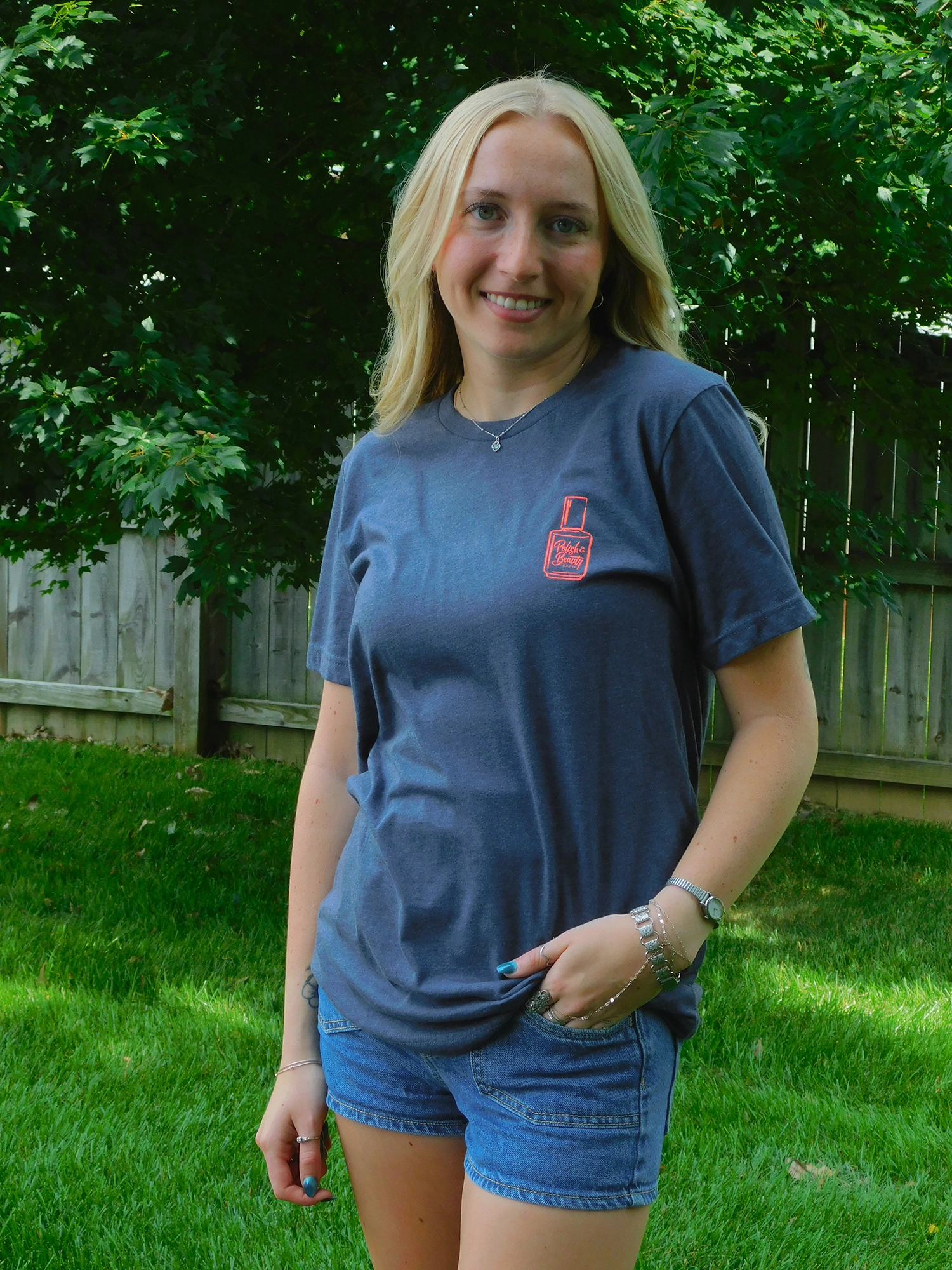 2026 Heathered Navy Polish & Beauty Expo T-Shirt